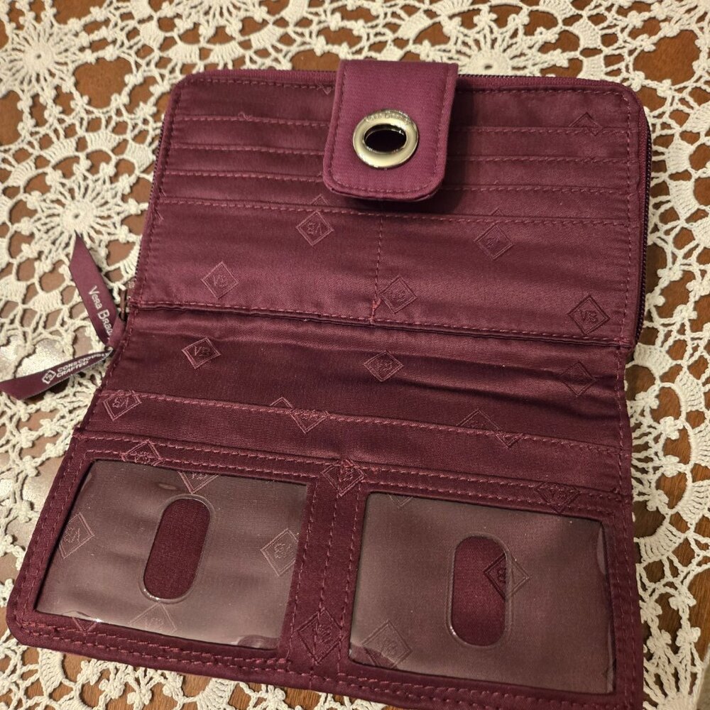 Vera Bradley Wine Handbag with matching wallet - Picture 5 of 6